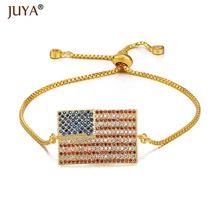 Браслеты для мужчин и женщин ювелирный подарок дизайн многоцветный AAA цирконовые Стразы флаги стран браслеты