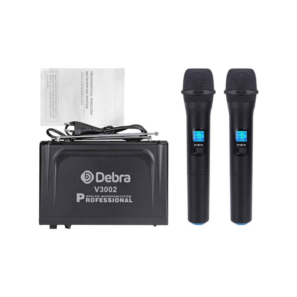 Debra Audio V3002 VHF беспроводной двойной ручной микрофон микрофонная система для церкви, свадьбы, караоке, деловых встреч! чистый звук