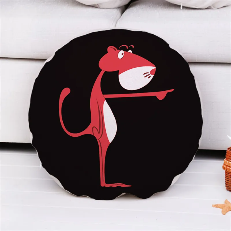 Круглый мультяшный медведь обезьяна односторонняя печать домашний декор диван декоративная подушка для сиденья автомобиля Чехол Подушка Чехол Capa Almofada