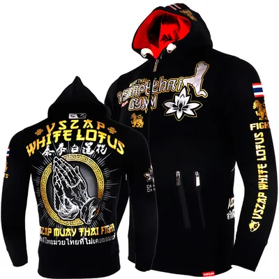 

VSZAP Warm Winter Hoodie Pray H Tracksuits MMA Gym Tee Shirt Fitness Sport Men Boxing