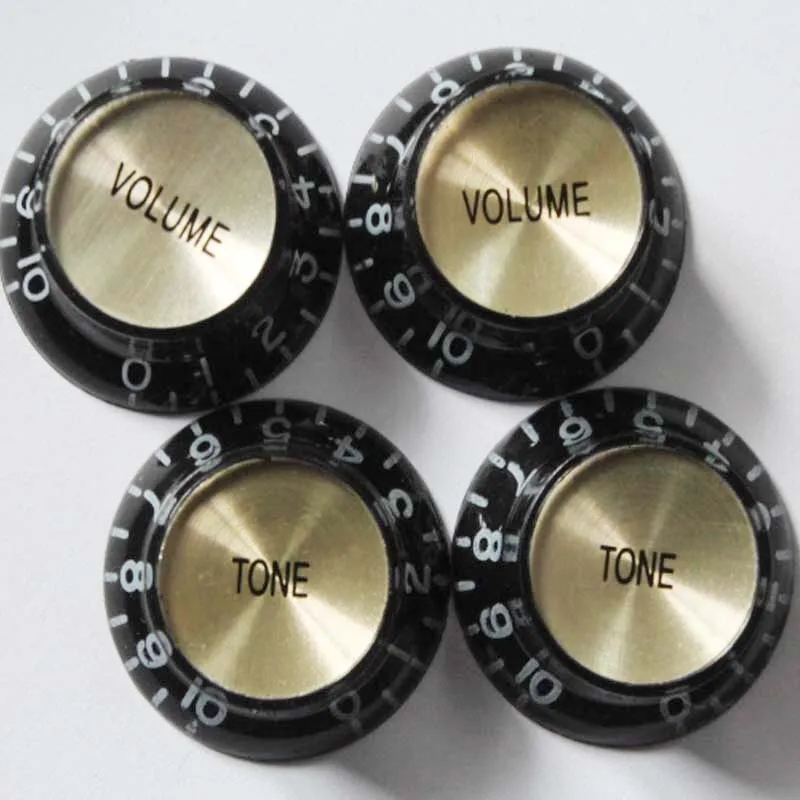 

A Set of 4 pcs golden Speed Control Knobs for Electric Guitar (2 Volume & 2 Tone)
