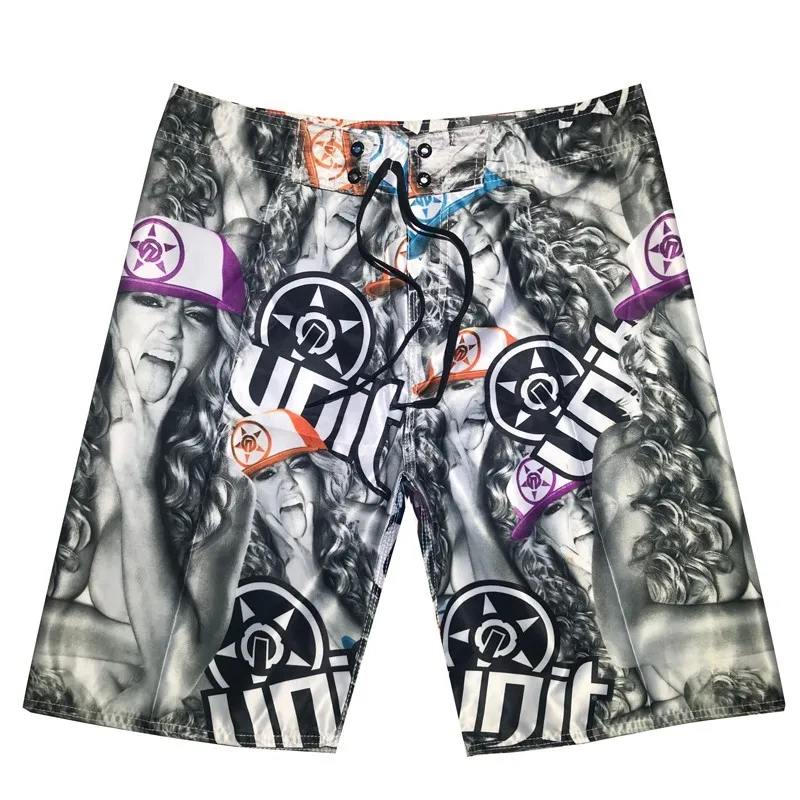 

2019 New Summer Shorts Funny Sexy Printed Men Brand Swimwear Men Beach Board Shorts Bermuda Short Quick Dry USA unit Boardshorts