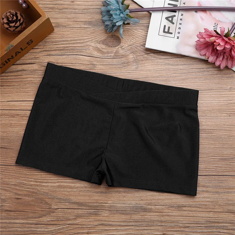 Kids Girls Ballet Shorts V-front Waistband Shorts Bottoms for Sports Gym Workout Gymnastics Leotard for Girls Justaucorps Fille