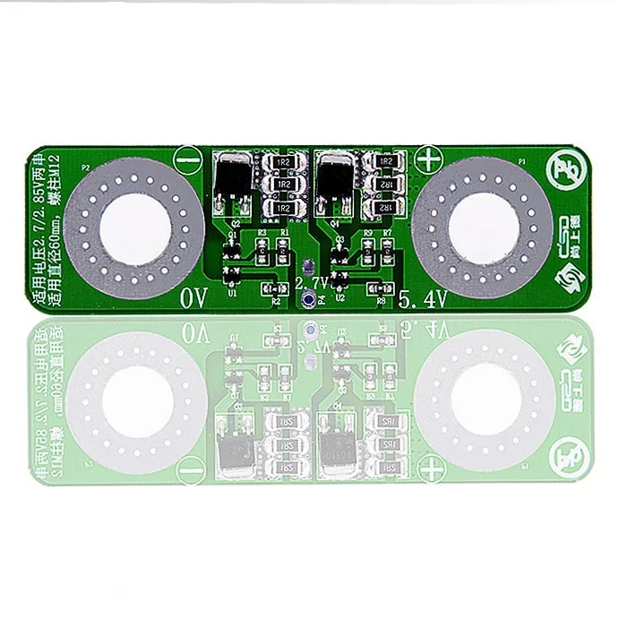 1 шт. 2.7 В до 5.4 В 3000F серии супер конденсатор защитная пластина доска балансировки доски