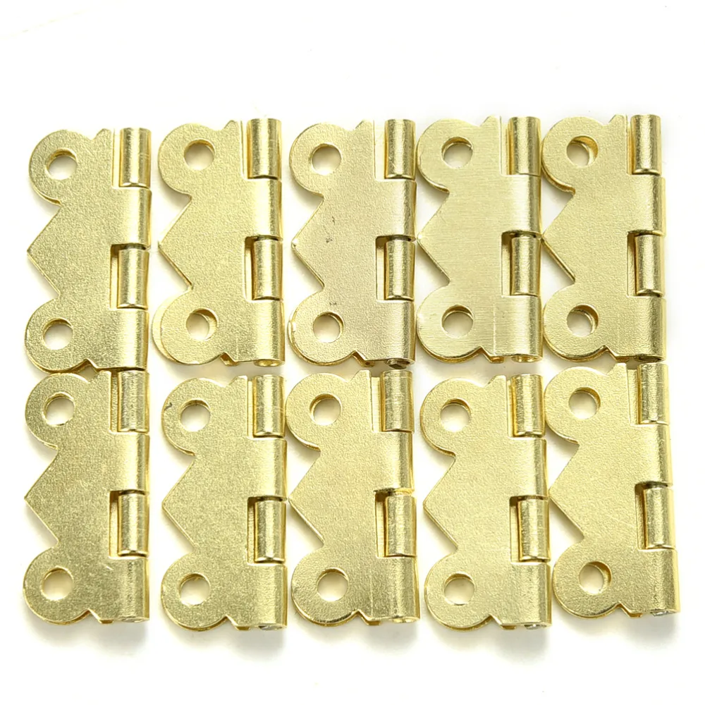 

Mini Butterfly Hinges Jewelry Gift Wine Box Wood Dollhouse Door Hinge Cabinet Drawer Jewelry Box DIY Repair 10Pcs 20x17mm