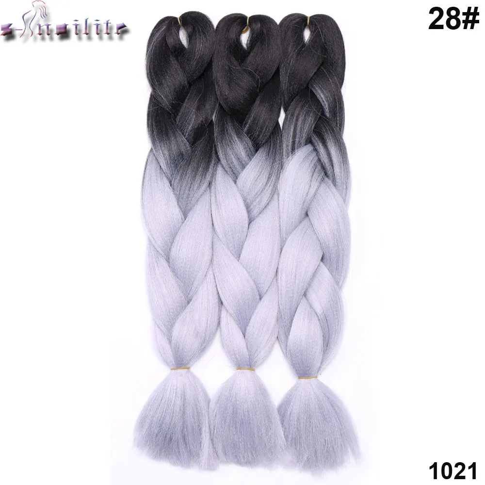 S-noilite, 3 шт./лот, 24 дюйма, огромные косички, объемные синтетические волосы, африканские плетеные волосы, стиль, вязанные волосы для наращивания, 2, 3 тона - Цвет: #27