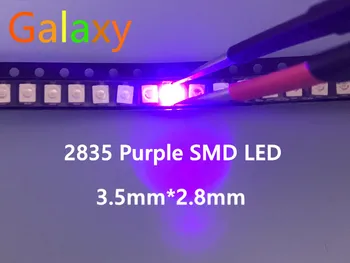 

4000PCS 2835 3528 SMD UV LED Purple Lamp Bead 395 - 410nm Ultraviolet Light-emitting Diodes Ultra Violet SMT LED Bead