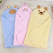 Коралловый флис мультфильм с капюшоном детское одеяло ультрамягкое одеяло для новорожденных пакет детский халат хлопок Swaddleme мех одеяло s