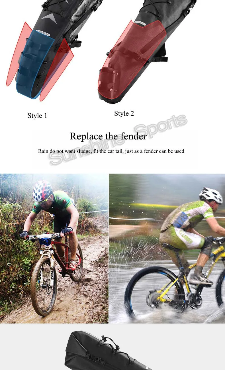 Excellent Rockbros 10L/14L Road Mountain Bike Bag Waterproof Cycling Rear Seat Travel Bag Bicycle Saddle Bag Pack Pannier Bike Accessories 12