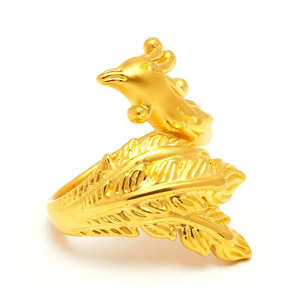 Carat Gold Ring Animal Ring Phoenix Ring Fashion Personality Unique Wedding Jewelry Ringen for Women Men