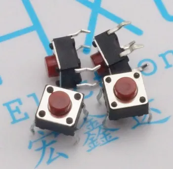 

500pcs Tact Switch 6x6x5 red head switch button Induction Cooker button 6*6*5 touch switch