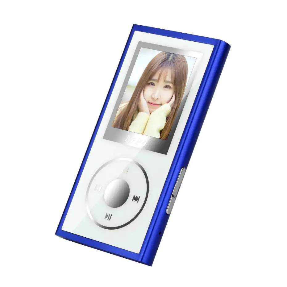 Bluetooth 4,1 HiFi ЖК-экран MP4 плеер с наушником рекордер ручка Медиа Видео FM радио много микро TF карта AMV AVI аудиокниги - Цвет: Blue
