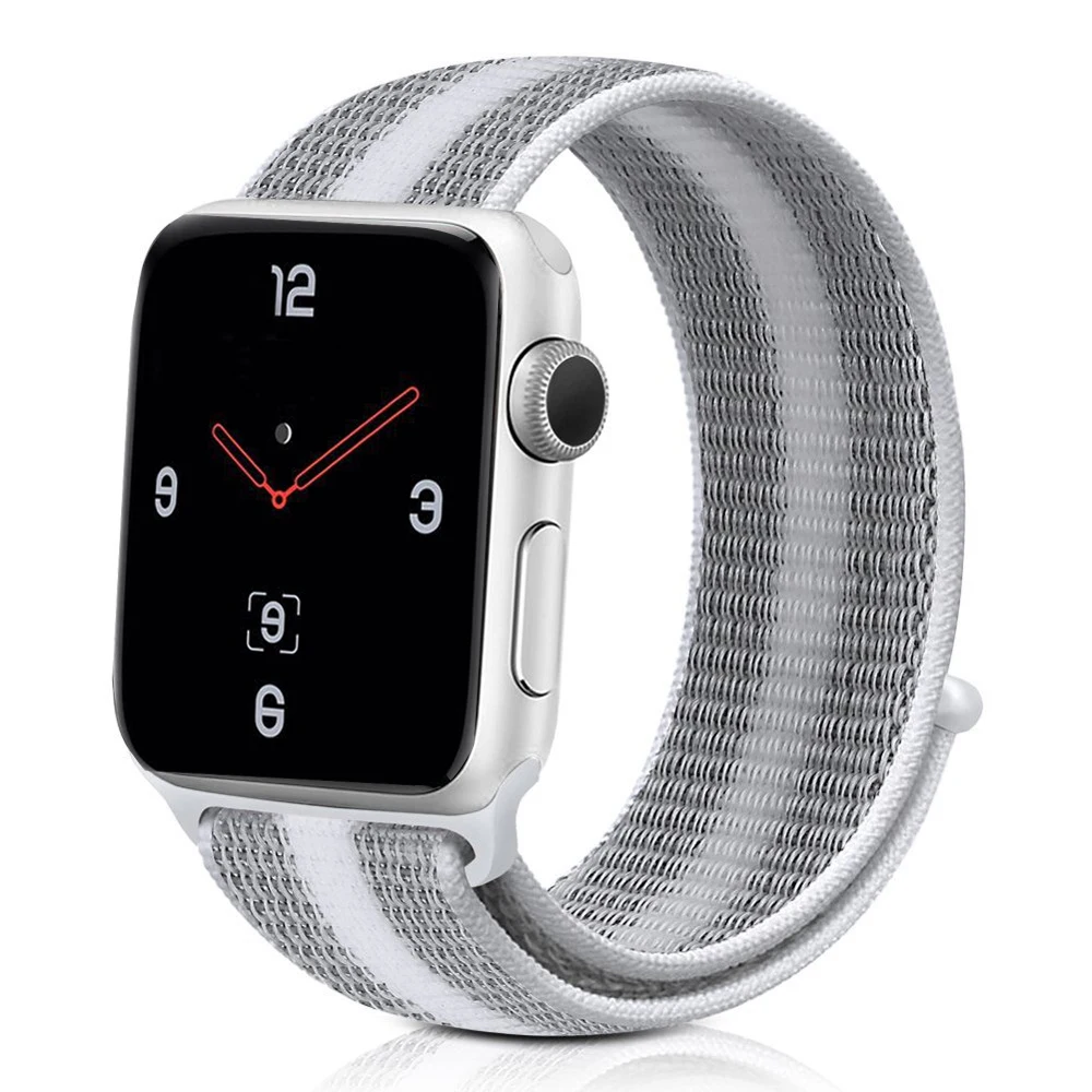 Ремешок для Apple Watch band Apple Watch 5 44мм 40мм iwatch 4 3 2 ремешок 42мм 38мм Спортивная петля Радуга Нейлоновая петля браслет ремешок для часов