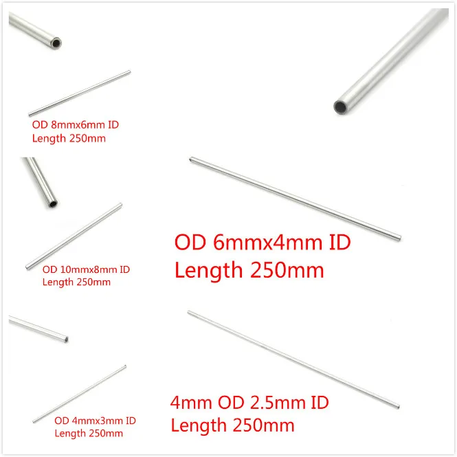 

1pc 304 Stainless Steel Capillary Tube OD 8mm 6mm ID OD 10mm 8mm ID OD 4mm 3mm ID OD 6mm 4mm ID OD 4mm 2.5mm ID