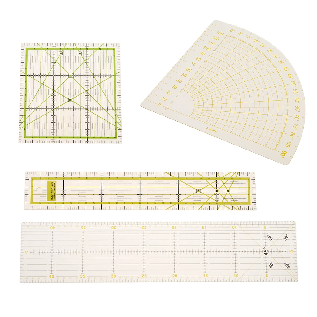 15x15cm Quilting Patchwork Template Ruler Clear Sewing Needle Tools Marking Ruler for Sewing Crafts Scrapbook DIY Accessories