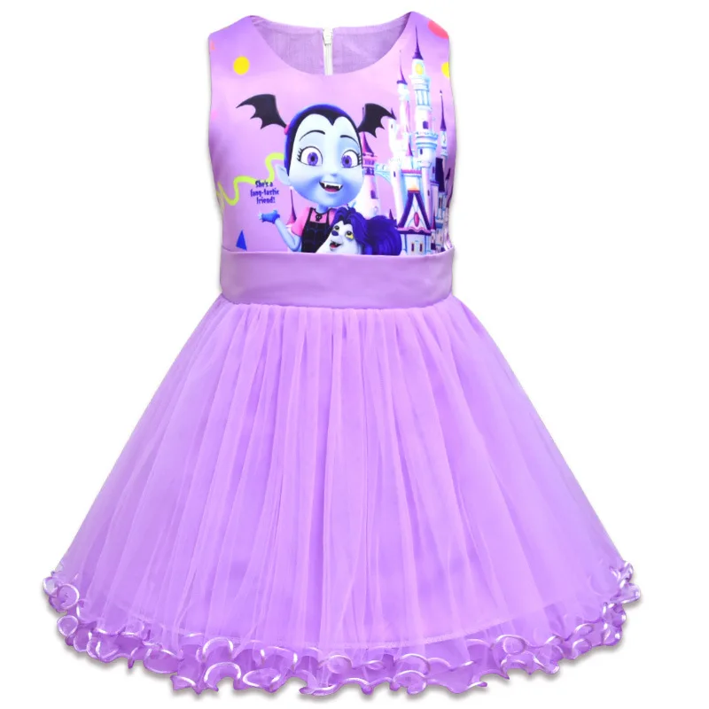 Детские маскарадные костюмы Vampirina для девочек детская одежда платье с короткими
