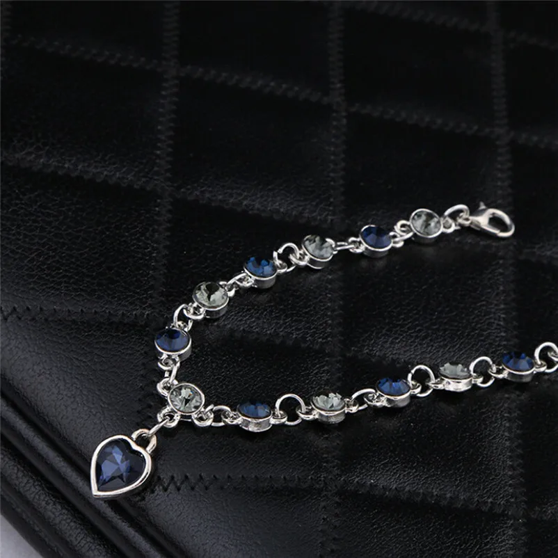 Fashion bracelets for women 2018 Crystal Bracelet Heart Flash Alloy Jewelry Birthday Gifts Pulseiras Dorp Shipping Y11#N (10)
