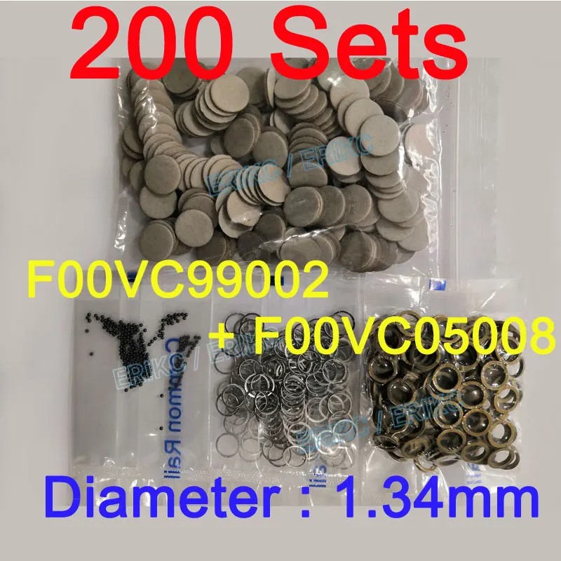 

ERIKC Repair Kits Gasket F00VC99002 Ceramic Ball 1.34mm F00VC05008 Common Rail Injector for Bosch CRIN Injector 200pcs/ lot