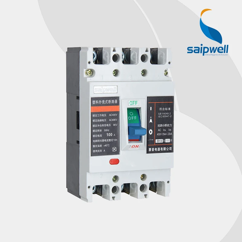 

Saipwell 225A 3 Pole Moulded Case Circuit Breaker Protection CEE/IEC High Quality MCCB Breaker (SPM2-225L/3P)