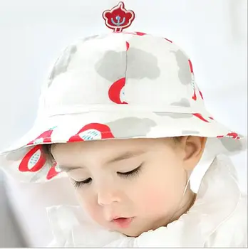 

2019 summer new style children's hat princess baby sun hat printing fruit hat boys girls baby basin cap