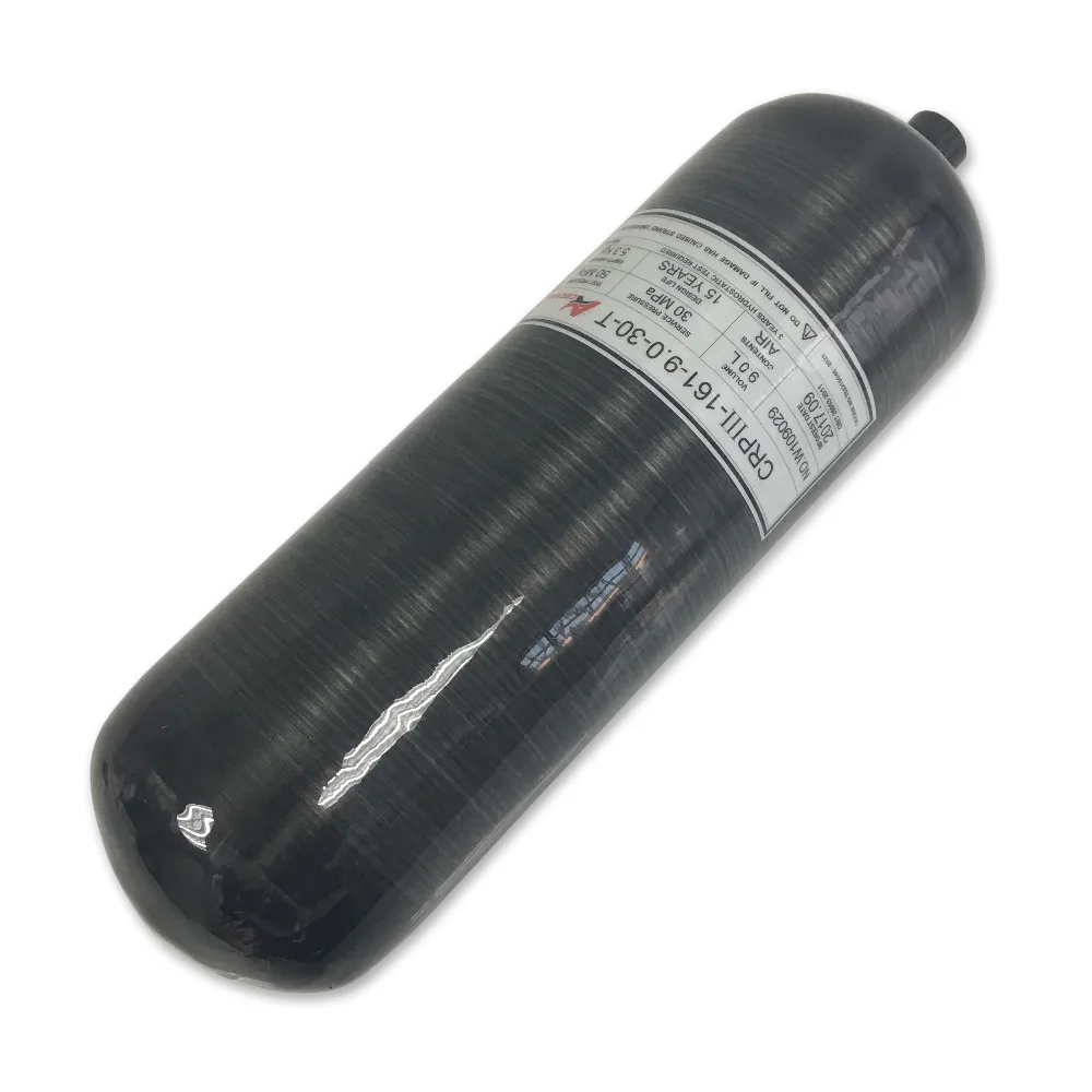 

AC3090 New Arrivals Black 30Mpa 9L Composite Carbon Fiber Tank For PCP Rifle Air Condor Pistol Hunting Paintball Tank Acecare