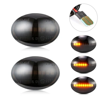 

2pieces Led Dynamic Turn Signal Side Marker Light Sequential Blinker Light Amber Side Marker Fender Signal Lamp For Fiat 500