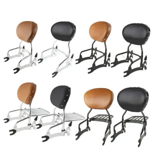 

Motorcycle Backrest Sissy Bar Pad Luggage Rack For Indian Chief Classic Vintage Chieftain 2014-2018 Roadmaster