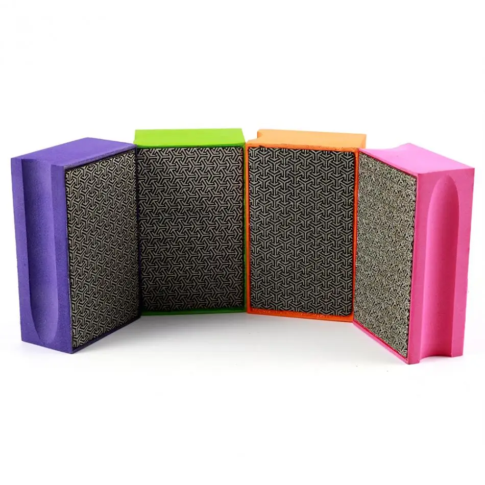 60 400 Grit Diamond Hand Sanding Polishing Pads Abrasive Block