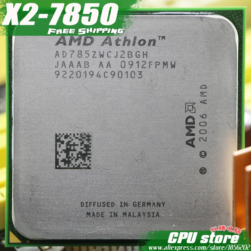 Athlon 64X2 7850 2 8 ГГц двухъядерный процессор Socket AM2/AM2 + 940-pin cpu 64-бит 95 Вт L3 = м бесплатная