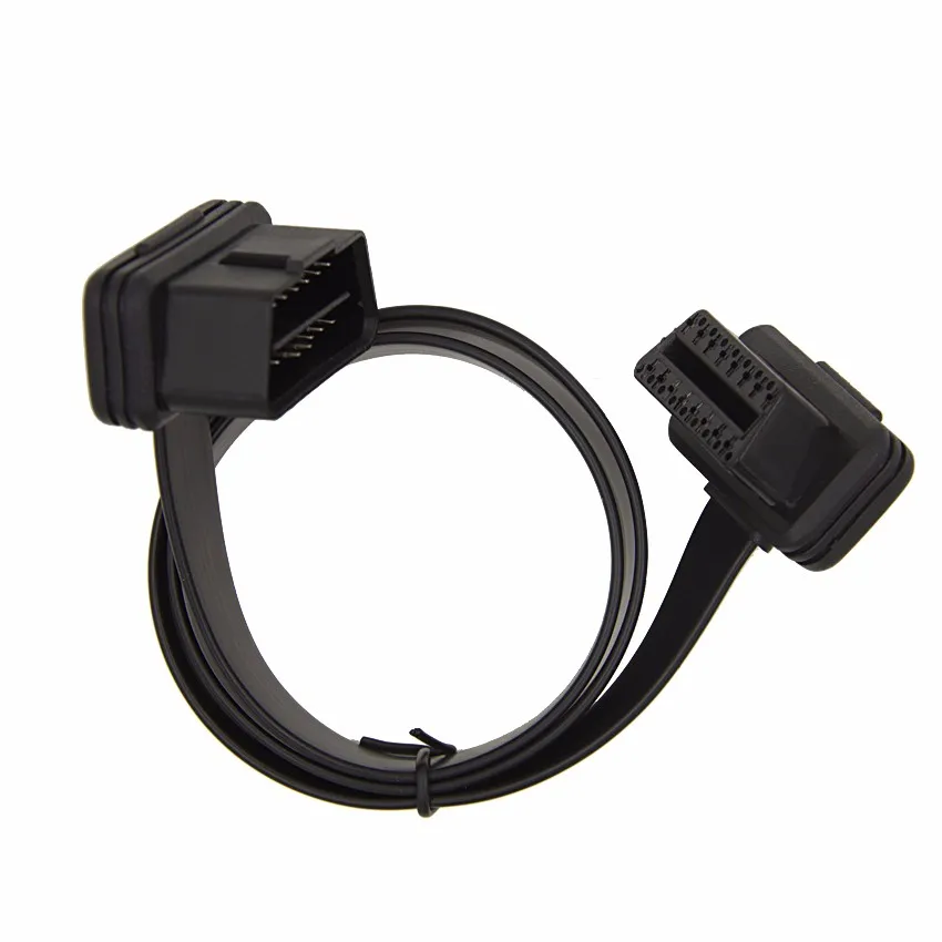 OBD2 разъем диагностического кабеля конвертирующий адаптер OBD2 Удлинительный кабель Плоский+ тонкий как лапша 16Pin мужчин и женщин ELM327