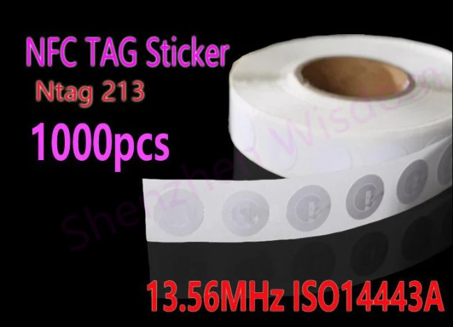 bilder für 1000 stücke NFC Tag Ntag213 Aufkleber 25mm Aufkleber 13,56 MHz ISO14443A NFC-Tags für allen Nfc-fähigen Telefon bilder für 1000 stücke NFC Tag Ntag213 Aufkleber 25mm Aufkleber 13,56 MHz ISO14443A NFC-Tags für allen Nfc-fähigen Telefon
