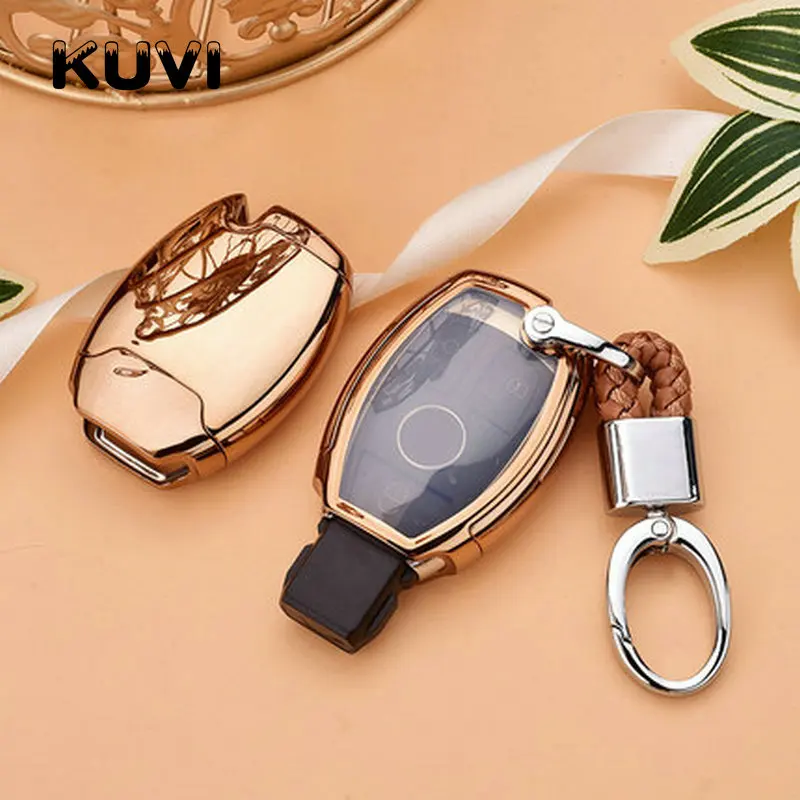 

TPU key Case Cover Key Case Protective Shell Holder Fit for Mercedes Benz W204 W205 W212 C E S GLA Key Cover Case