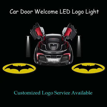 

2x Car Door Welcome Laser Projector Puddle Spotlight Courtesy Ghost Shadow LED DC Bruce Wayne Batman Logo Light (1052)