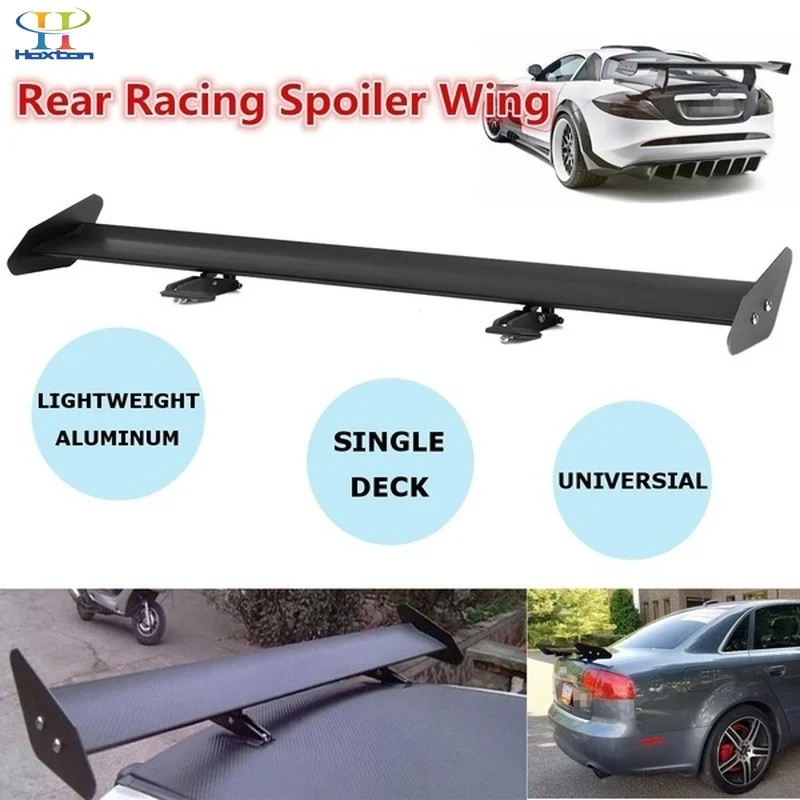 

Universal Lightweight Aluminum Adjustable Car Trunk GT Rear Racing Spoiler Wing