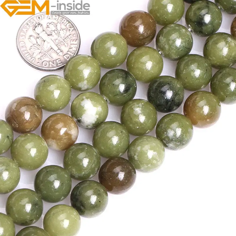 Beautiful 6//8//10mm Natural blue Gemstones Round Jade Loose Bead 15“/'AAA