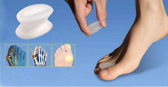 2шт силиконовый разделитель для большого пальца разделитель для ног выпрямитель для снятия вальгусная деформация первого пальца стопы боль и трение давление уход за ногами