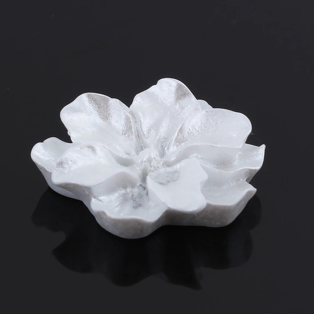 

GDFSY 5pcs/lot DIY Accessories Resin Flowers Rose Earring Accessories for Jewelry Earring Brooch DIY White S012