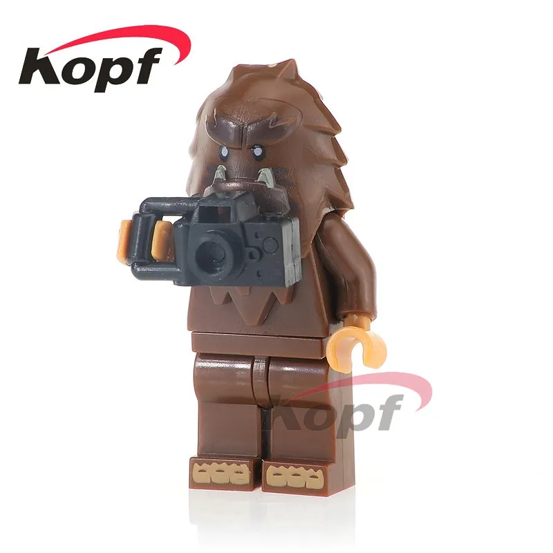 Super Heroes одной продажи Bigfoot ядерной работников морковь человек клоун Джокер кирпичи модель здания Конструкторы Детский подарок Игрушечные