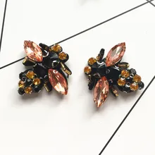 Новые тяжелые руки пчелы горный хрусталь бисером Ткань наклейки модные дизайнерские пользовательские модели