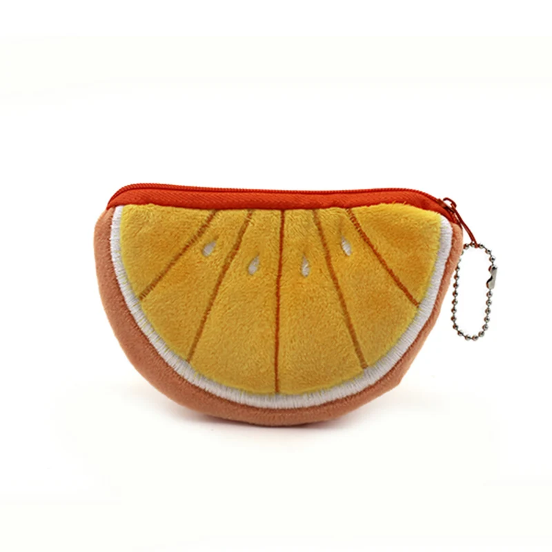 Womens Canvas Change Purse Zipper Small Purse Wallets Cellphone Clutch Purse With Wrist Strap Kiwi Slices Pattern