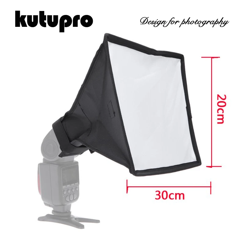 

kutupro Softbox 20cm*30cm Universal Foldable Flash Light Diffuser Softbox Soft box for Canon Nikon pentax all DSLR CAMERA 580EX