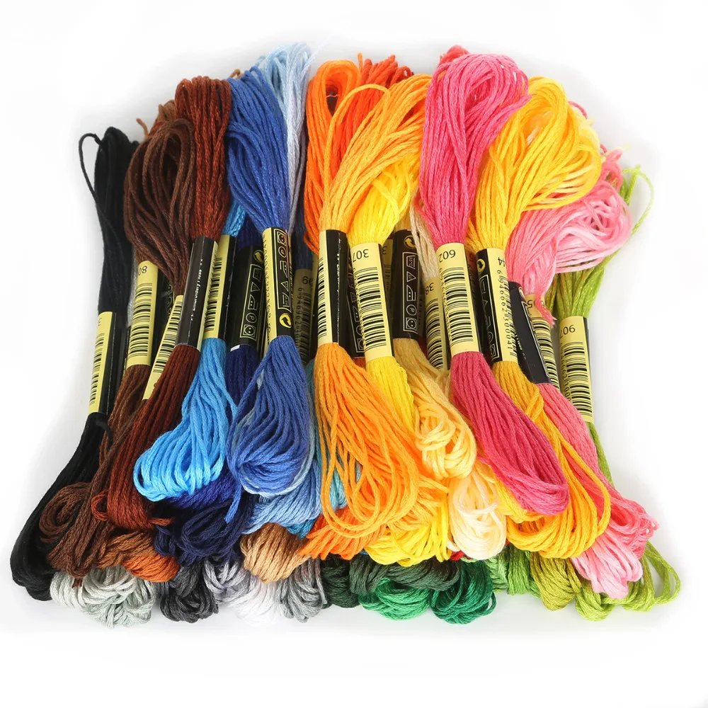 8pcs Mix Colors Cross Stitch Cotton Sewing Skeins Craft Embroidery