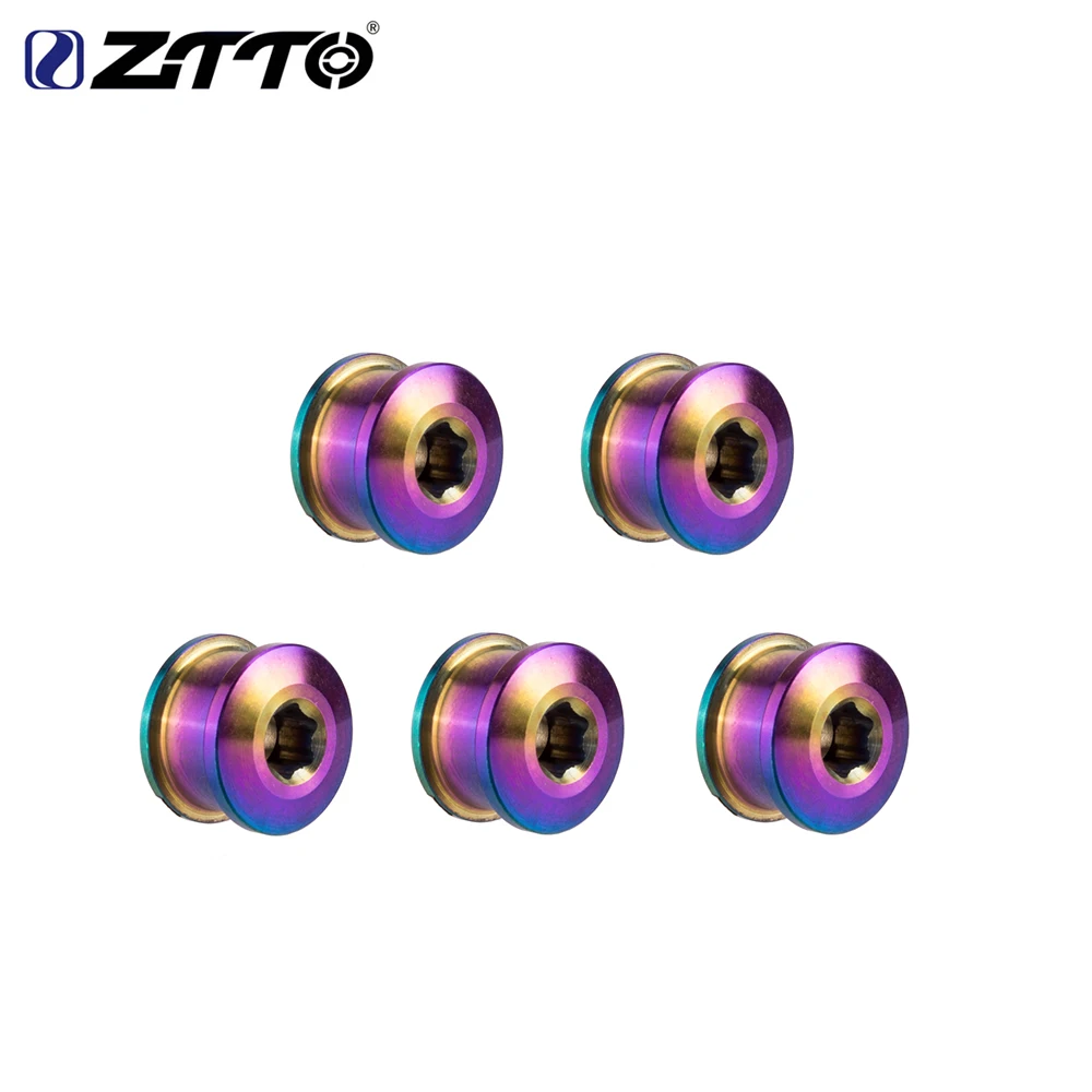 ZTTO التيتانيوم Chainring الترباس دراجة Chainwheel مسامير الطريق الدراجة MTB دراجة القرص مسامير 5 قطعة ل Crankset دراجة أجزاء