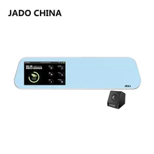 JADO D220 4.5′ Touch Screen Car Dvr Full HD 1296P Car Camera Mirror with Rearview Dual Lens video Recorder Car DVRs Dash cam