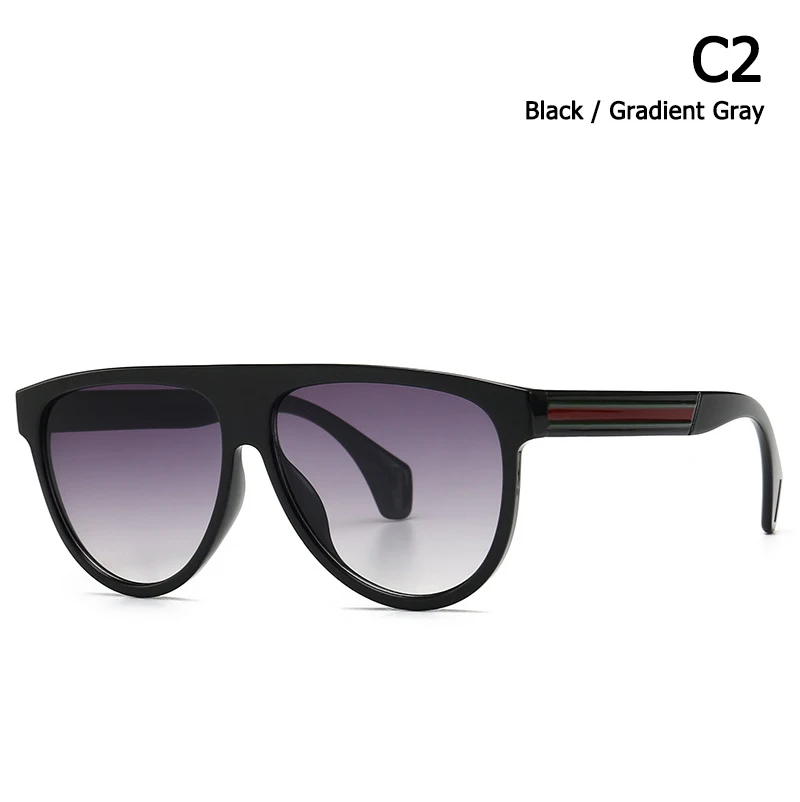 JackJad/ Модные солнцезащитные очки-авиаторы в полоску, солнцезащитные очки-авиаторы в винтажном стиле, крутой фирменный дизайн, солнцезащитные очки Oculos De Sol 0463 - Цвет линз: C2