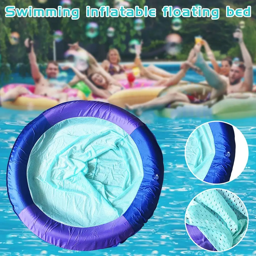 Swimming Pool Floating Row Chair Mesh Recliner Inflatable Floating Bed Mesh Air Mattress For Adult Kid Swimming Beach Water Toys Swimming Pool Floating Row Chair Mesh Recliner Inflatable Floating Bed Mesh Air Mattress For Adult Kid Swimming Beach Water Toys