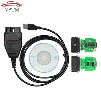 

VSTM VAG Com v 1.4 commander k+can OBD 2 USB Scanner work on Windows Software vag-com CAN K-line commander 1.4 cable For Audi