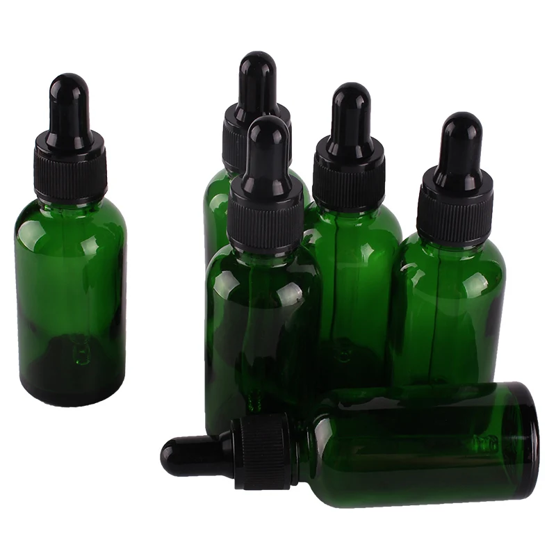 Download 6pcs 30ml 1OZ Green Glass Dropper Bottles with Pipette Empty Perfumes Bottles Liquid Jars-in ...