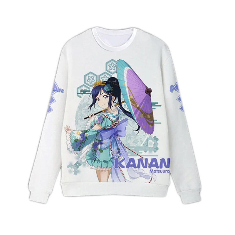 LoveLive Sunshine футболка с длинным рукавом Косплей Костюм Love Live Takami Chika Толстовка Повседневная Футболка|cosplay
