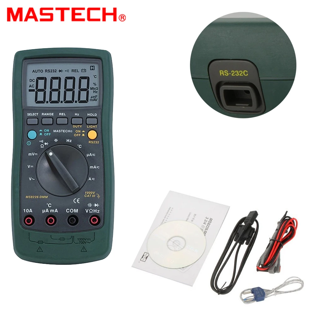 Mastech MS8226 DMM 3 3/4 Цифровой мультиметр Авто Диапазон Емкость Сопротивление